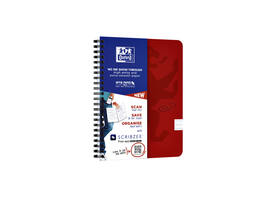 Spiraalblok Oxford Touch A5 lijn 140 pagina's 80gr rood