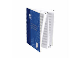 Collegeblok Oxford A4+ muziek 4-gaats 100 pagina's 80gr blauw
