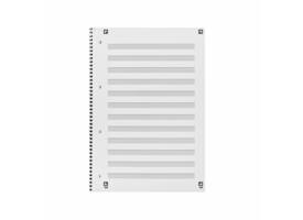 Collegeblok Oxford A4+ muziek 4-gaats 100 pagina's 80gr blauw