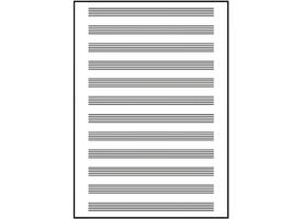 Collegeblok Oxford A4+ muziek 4-gaats 100 pagina's 80gr blauw