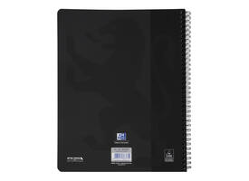 Spiraalblok Oxford Touch A4 ruit 5x5mm 140 pagina's 80gr zwart