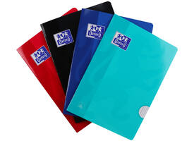 Schrift Oxford School A4 ruit 5x5mm 72 pagina's 80gr assorti