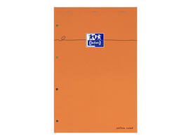 Cursusblok Oxford Orange Notepad A4+ lijn 4-gaats 160 pagina's 80gr oranje