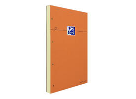Cursusblok Oxford Orange Notepad A4+ lijn 4-gaats 160 pagina's 80gr oranje
