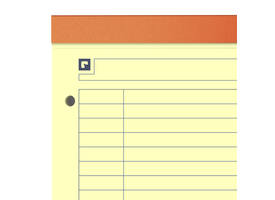 Cursusblok Oxford Orange Notepad A4+ lijn 4-gaats 160 pagina's 80gr oranje
