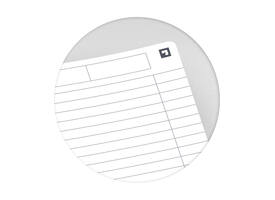 Collegeblok Oxford Office Essentials A4+ lijn 4-gaats 180 pagina's 80gr assorti
