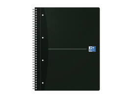 Collegeblok Oxford Office Essentials A4+ lijn 4-gaats 180 pagina's 80gr assorti