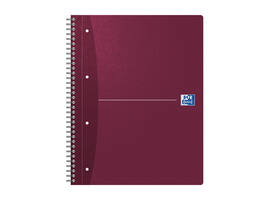 Collegeblok Oxford Office Essentials A4+ lijn 4-gaats 180 pagina's 80gr assorti
