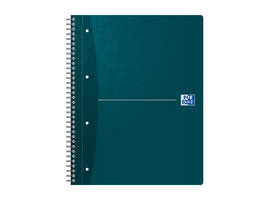 Collegeblok Oxford Office Essentials A4+ lijn 4-gaats 180 pagina's 80gr assorti