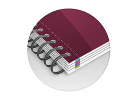 Collegeblok Oxford Office Essentials Europeanbook A4+ 4-gaats 120 pagina's assorti