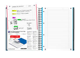 Collegeblok Oxford Office Essentials Europeanbook A4+ 4-gaats 120 pagina's assorti