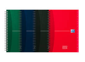 Adresboek Oxford Office Essentials A5 72vel dubbelspiraal assorti