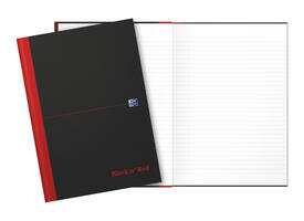 Notitieboek Oxford Black n' Red A4 96vel lijn