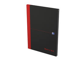 Notitieboek Oxford Black n' Red A4 96vel ruit 5mm