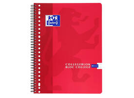 Collegeblok Oxford School A4 ruit 10x10mm 23-gaats 160 pagina's 80gr assorti