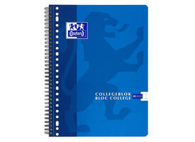 Collegeblok Oxford School A4 ruit 10x10mm 23-gaats 160 pagina's 80gr assorti