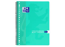 Collegeblok Oxford School A4 ruit 10x10mm 23-gaats 160 pagina's 80gr assorti