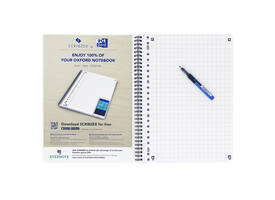 Collegeblok Oxford School A4 ruit 10x10mm 23-gaats 160 pagina's 80gr assorti