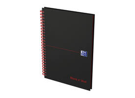 Spiraalblok Oxford Black n' Red A5 lijn 140 pagina's 80gr