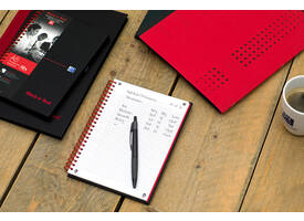 Spiraalblok Oxford Black n' Red A5 lijn 140 pagina's 80gr