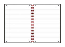 Spiraalblok Oxford Black n' Red A5 lijn 140 pagina's 80gr