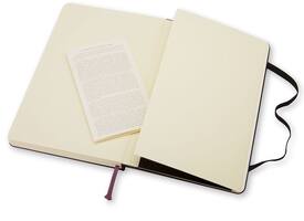 Notitieboek Moleskine large 130x210mm blanco hard cover zwart
