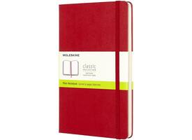 Notitieboek Moleskine large 130x210mm blanco hard cover rood
