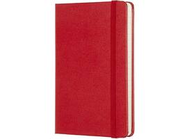 Notitieboek Moleskine pocket 90x140mm lijn hard cover rood