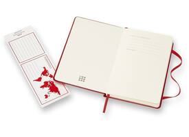 Notitieboek Moleskine pocket 90x140mm lijn hard cover rood