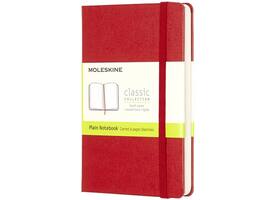 Notitieboek Moleskine pocket 90x140mm blanco hard cover rood