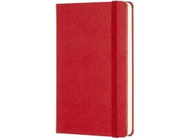 Notitieboek Moleskine pocket 90x140mm blanco hard cover rood