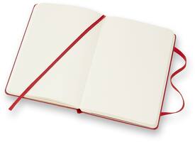 Notitieboek Moleskine pocket 90x140mm blanco hard cover rood