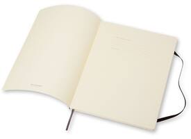 Notitieboek Moleskine XL 190x250mm blanco soft cover zwart
