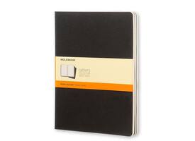 Schrift Moleskine 190x250mm lijn 240 pagina's 70gr zwart set à 3 stuks