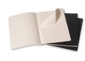 Schrift Moleskine 190x250mm lijn 240 pagina's 70gr zwart set à 3 stuks