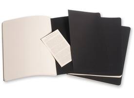 Schrift Moleskine 190x250mm lijn 240 pagina's 70gr zwart set à 3 stuks