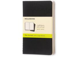 Schrift Moleskine 90x140mm blanco 240 pagina's 70gr zwart set à 3 stuks