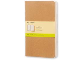 Schrift Moleskine 130x210mm blanco 160 pagina's 70gr kraft set à 3 stuks