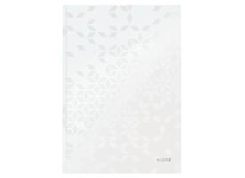 Notitieboek Leitz WOW A4 160blz 90gr lijn wit