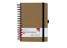 Notitieboek Quantore A5 spiraal lijn 192blz 80gr kraft