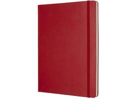 Notitieboek Moleskine XL 190x250mm lijn hard cover scarlet red