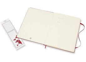 Notitieboek Moleskine XL 190x250mm lijn hard cover scarlet red