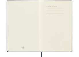 Notitieboek Moleskine large 130x210mm blanco hard cover sapphire blue