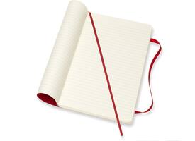 Notitieboek Moleskine large 130x210mm lijn soft cover scarlet red