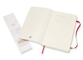 Notitieboek Moleskine large 130x210mm lijn soft cover scarlet red