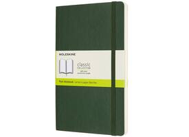 Notitieboek Moleskine large 130x210mm blanco soft cover myrtle green
