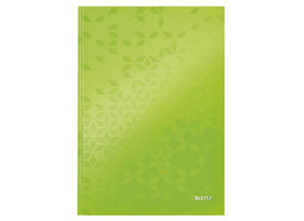 Notitieboek Leitz WOW A4 160blz 90gr lijn groen