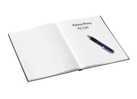 Notitieboek Leitz WOW A4 160blz 90gr lijn zwart