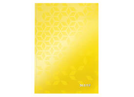 Notitieboek Leitz WOW A5 160blz 90gr lijn geel