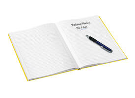 Notitieboek Leitz WOW A5 160blz 90gr lijn geel